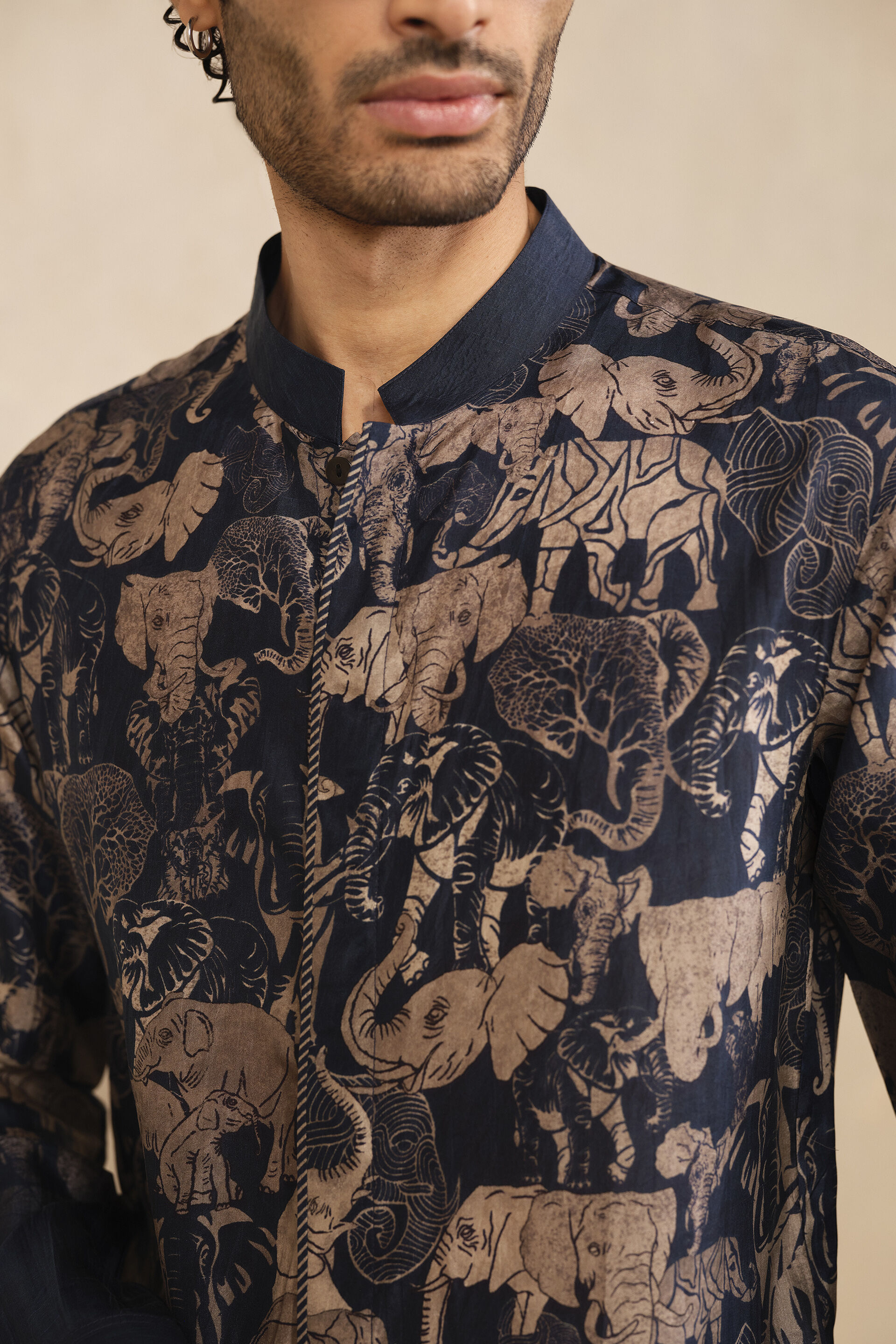 Zyad Silk Shirt - Blue, Blue, image 5