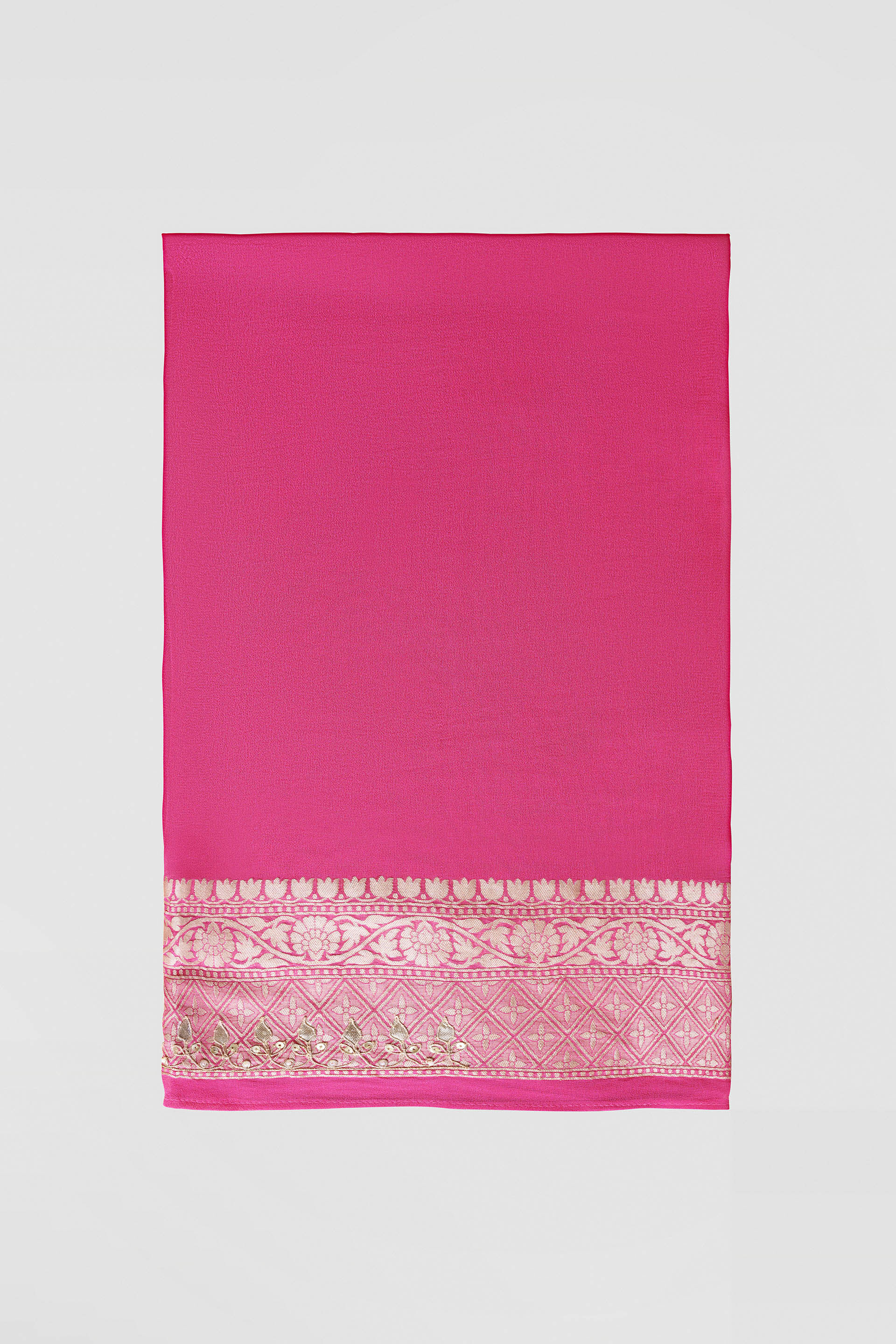 Chitra Benarasi Saree - Pink, Hot Pink, image 7