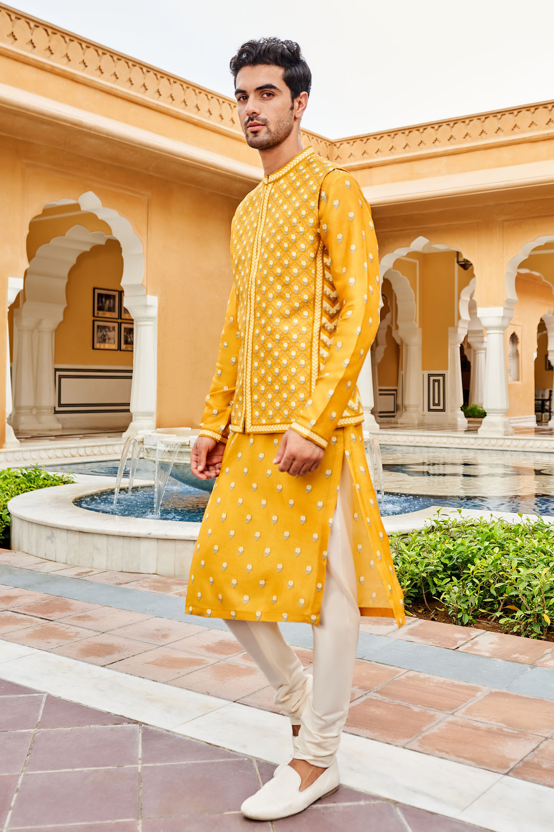 Inan Nehru Jacket - Mustard, Mustard, image 2