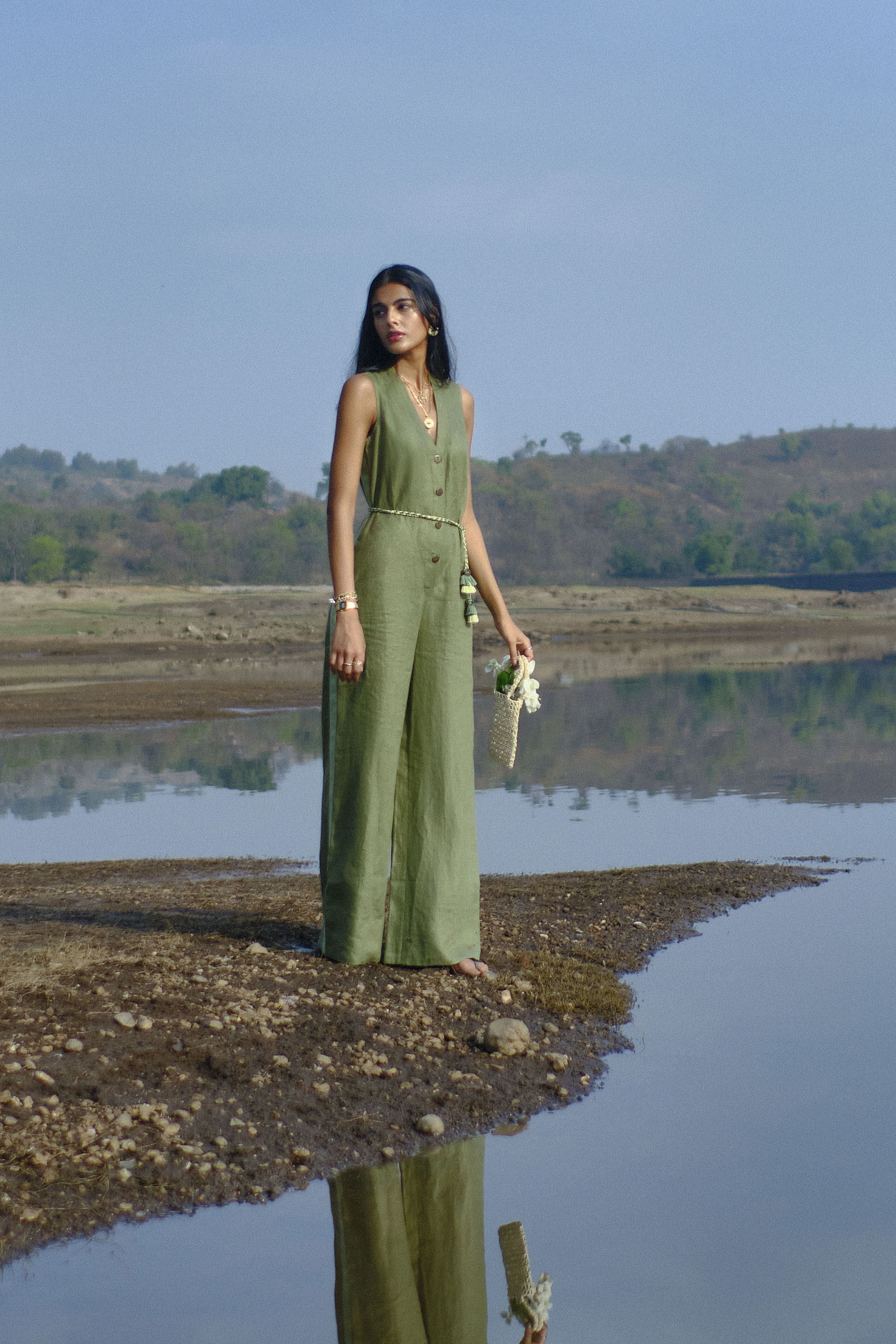 Green tassel jumpsuit online