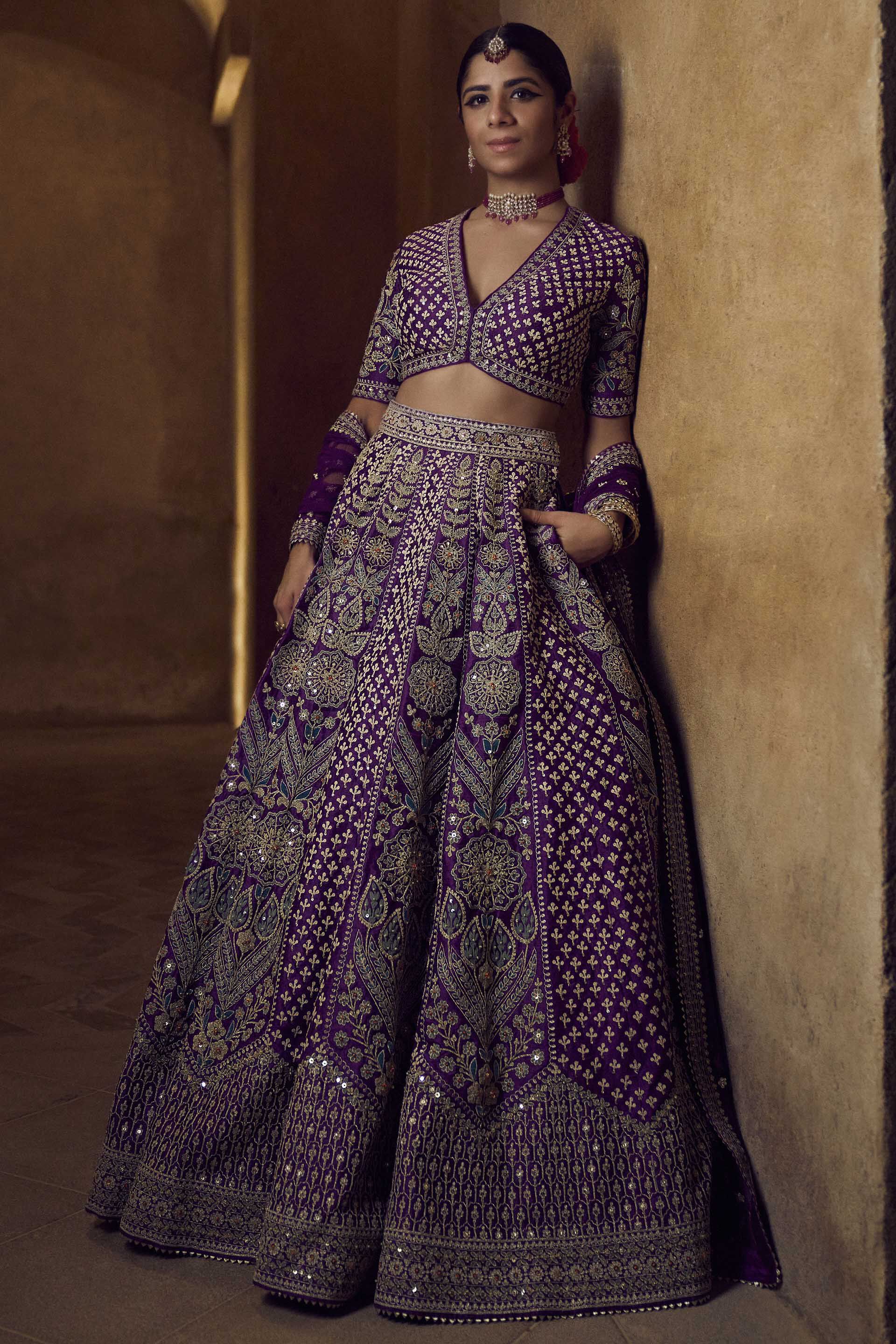 Purple lenghas discount