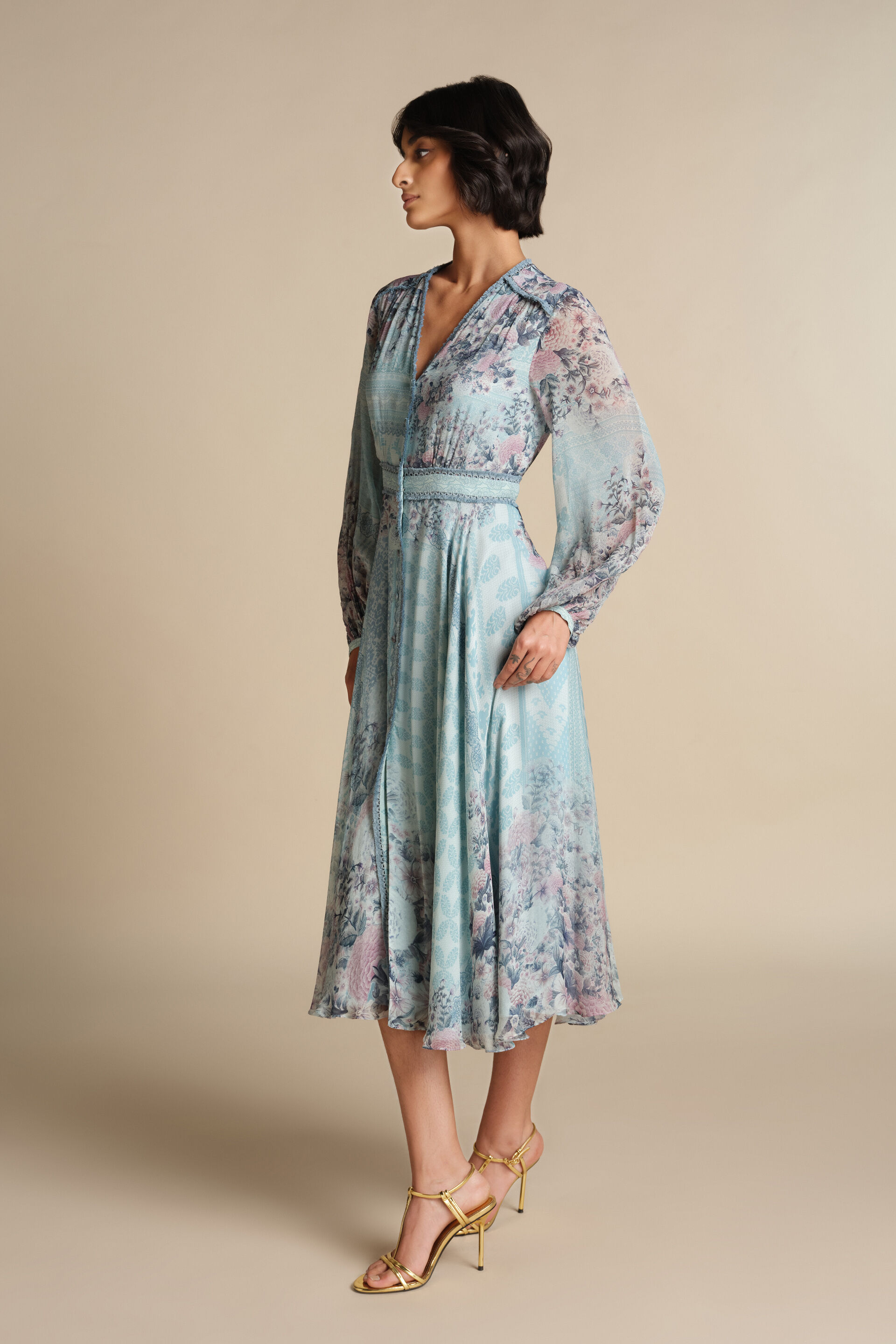 Damson Dress - Blue, Powder Blue, image 4