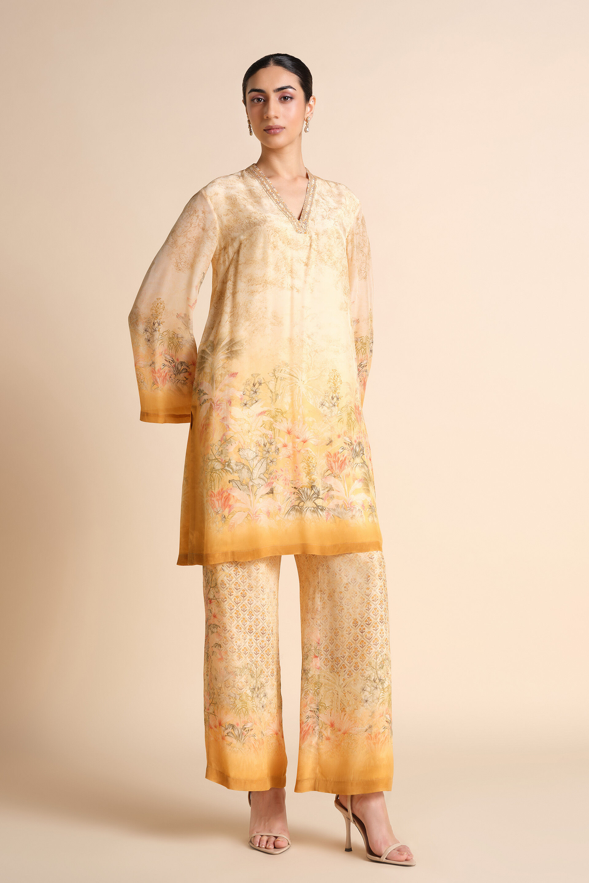 Calhoun Kurta Set - Yellow, Yellow, image 1