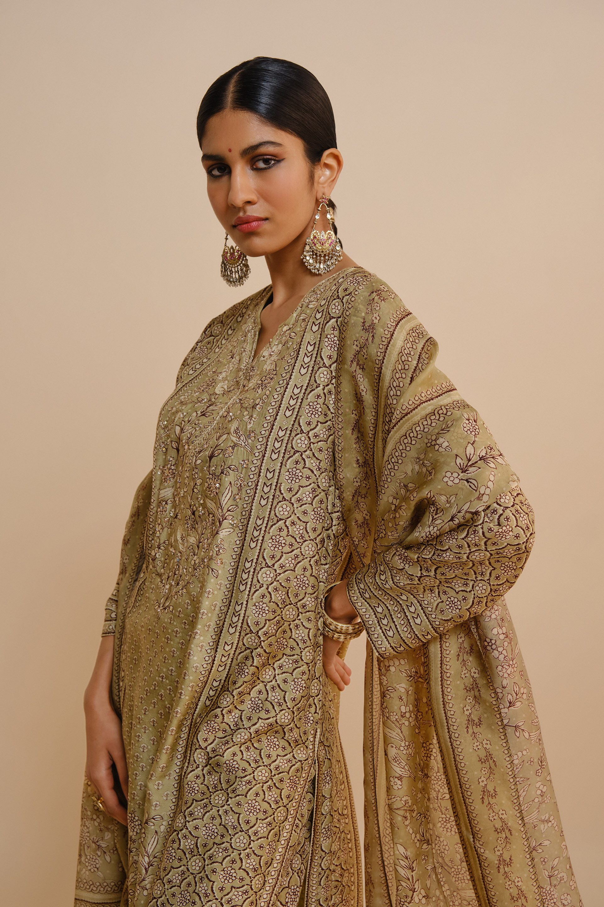 Rimaza Silk Suit Set - Sage, Sage, image 3