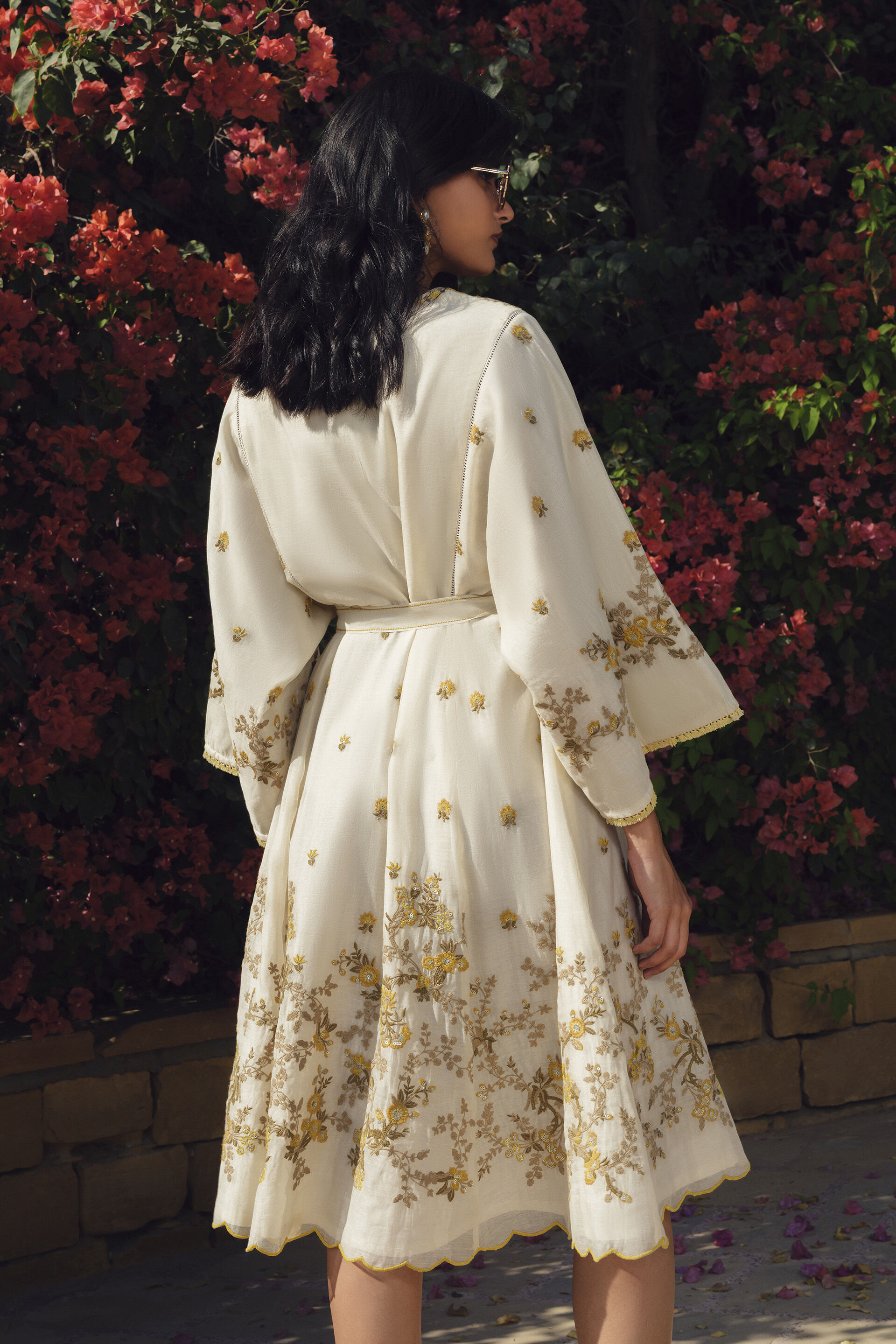 AMERI✴︎ ADALEE EMBROIDERY MESH DRESS Buy Designer Amra