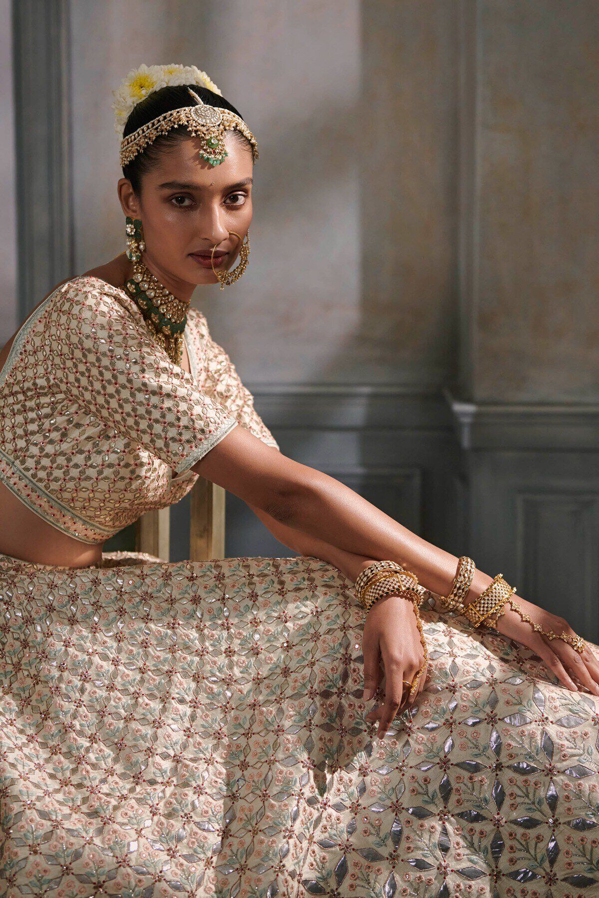 5 - Srinithi Lehenga Set &ndash; Ivory, image 5