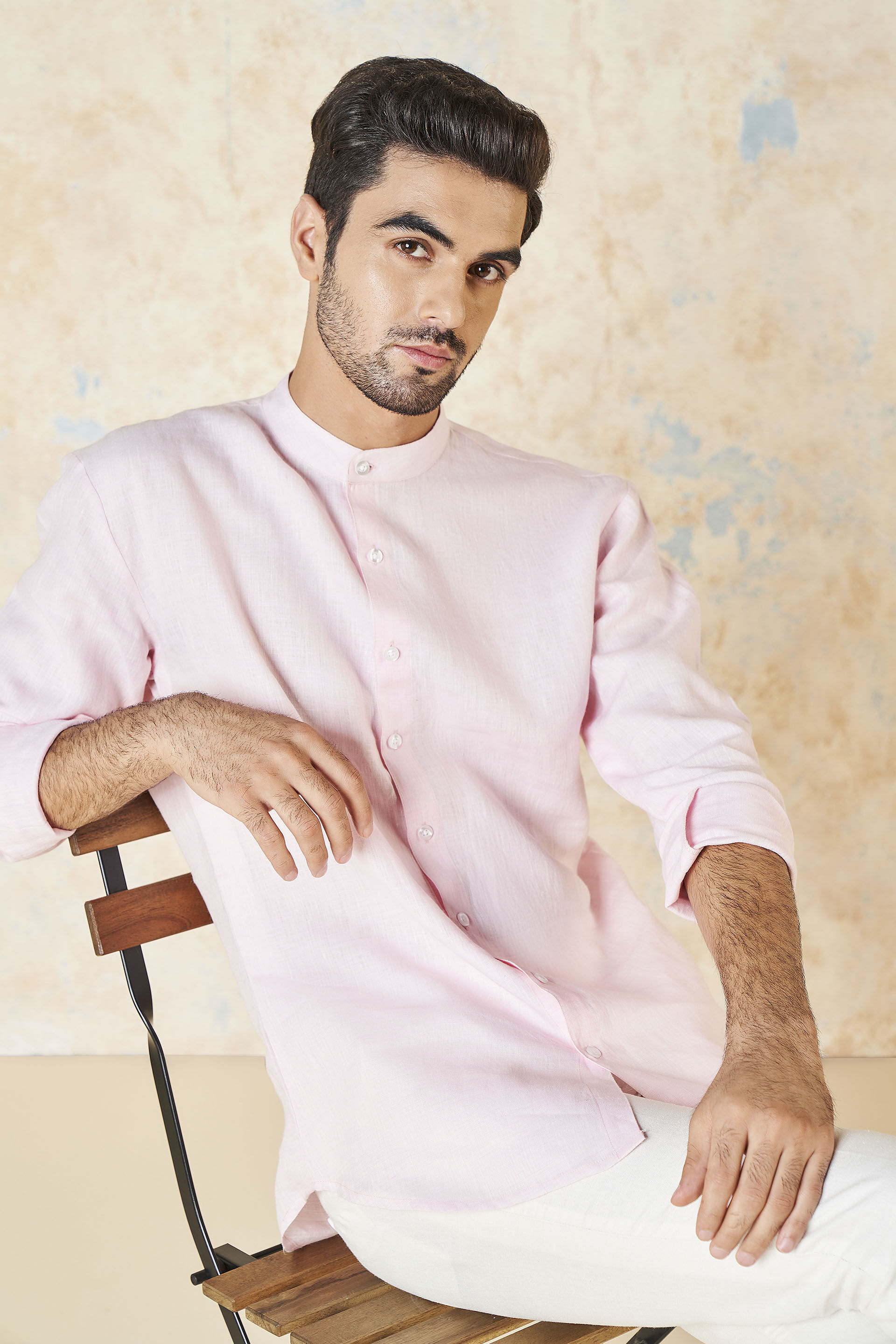 Anant Linen Shirt - Pink, Pink, image 5
