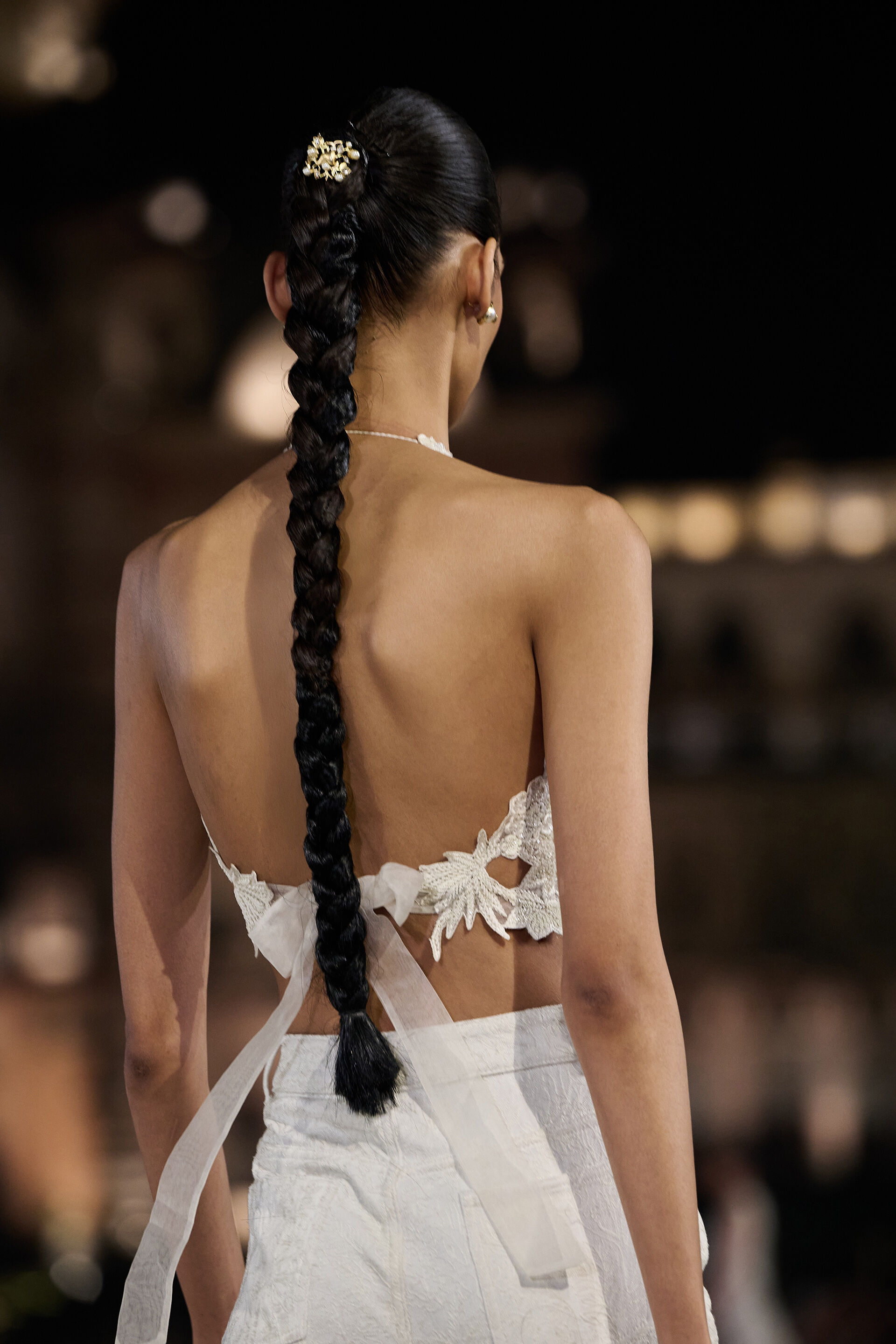 Sylva Embroidered Broderie Pant Set - Ivory