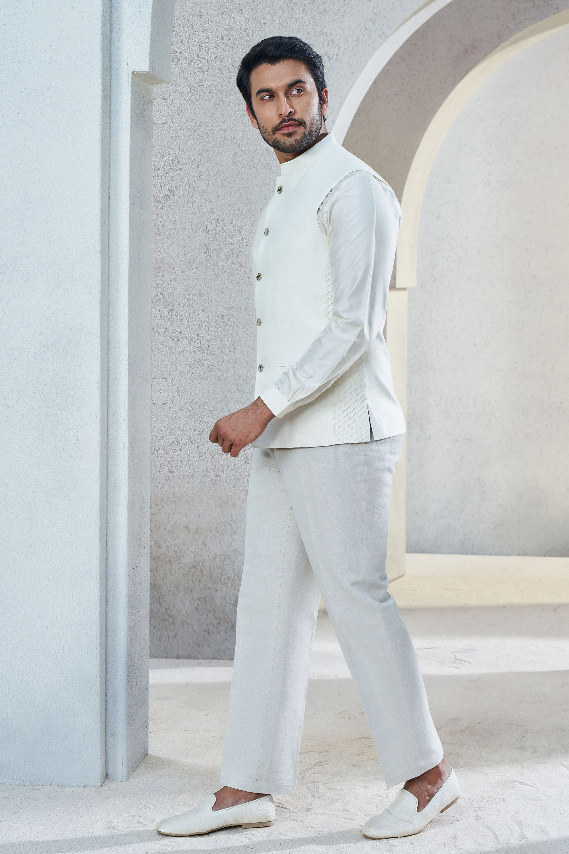 Grey colour nehru jacket store