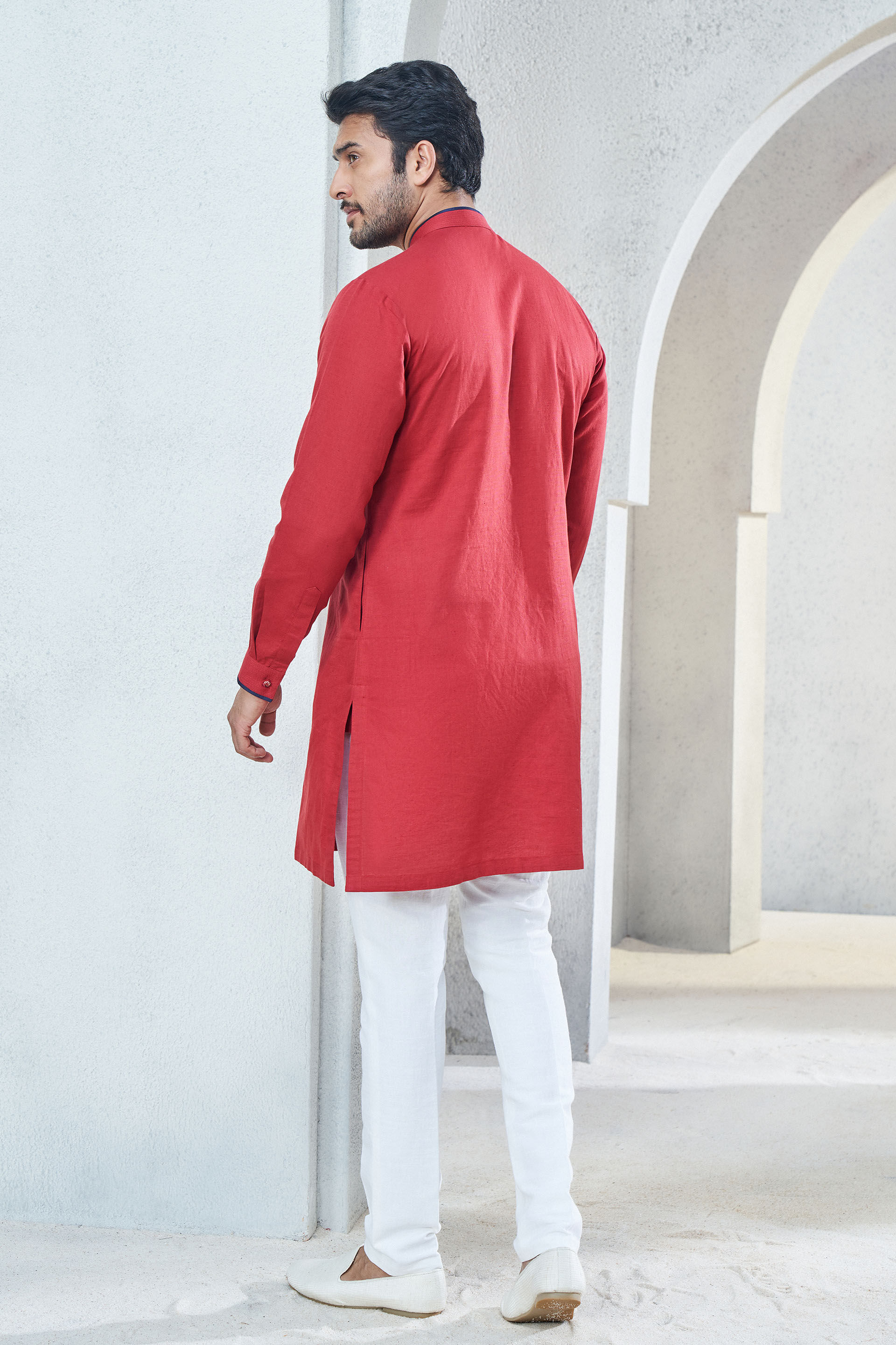 Nayel Kurta - Maroon, Maroon, image 3