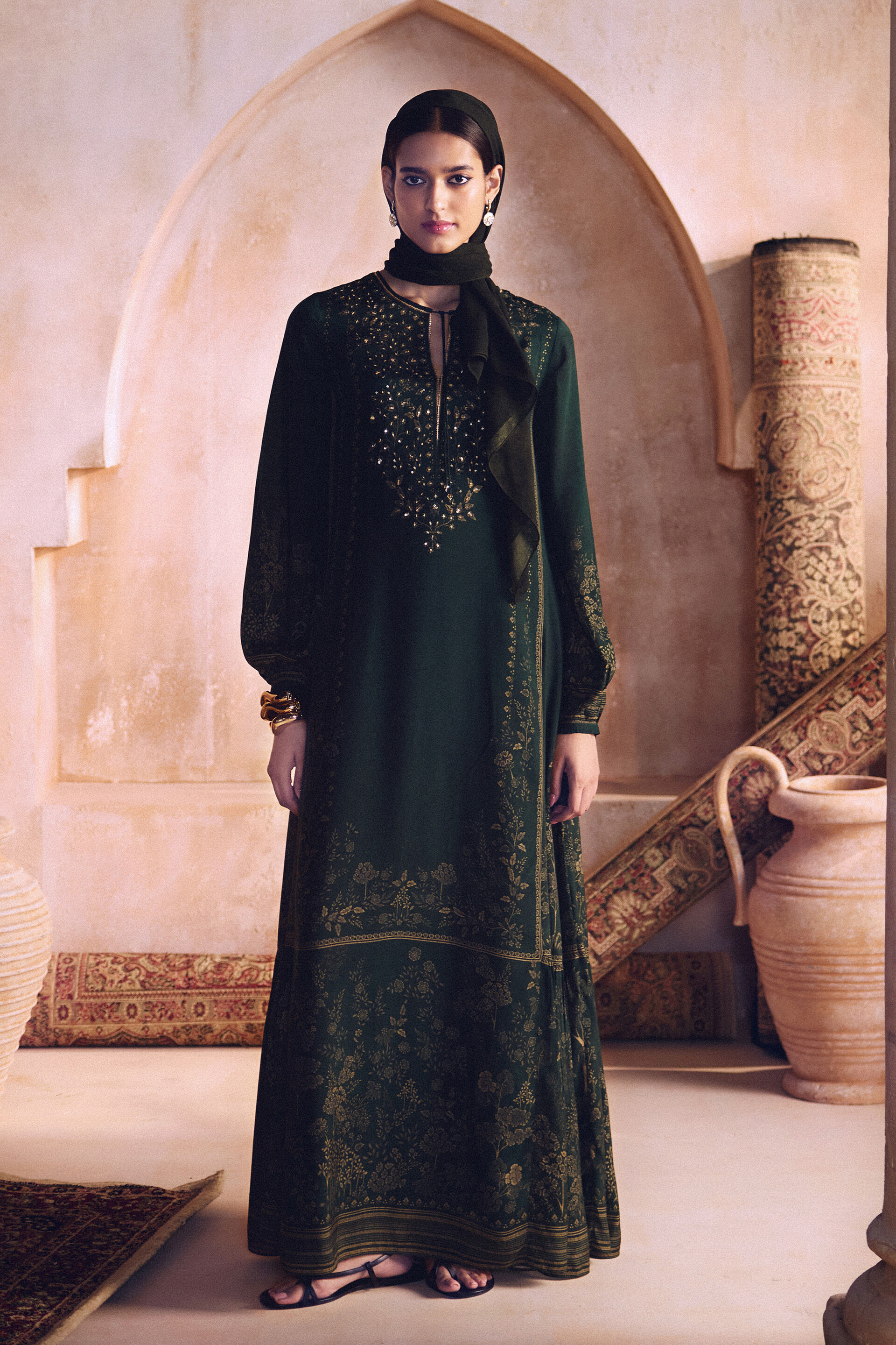 Noorin Kaftan - Green, Green, image 1