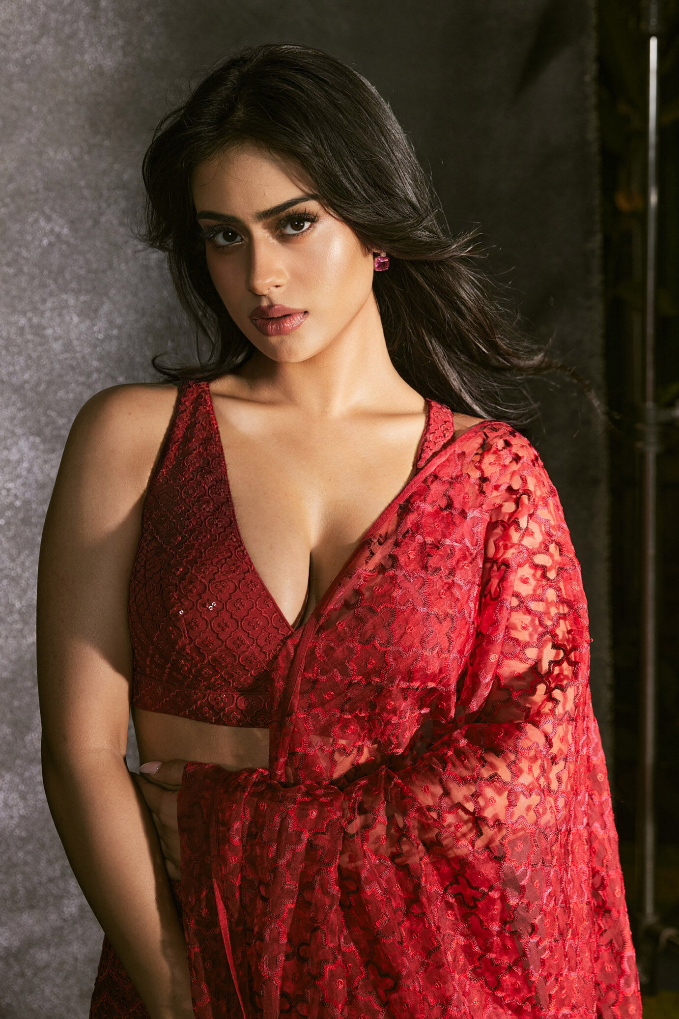 Aadhya Lehenga-Red, , image 2