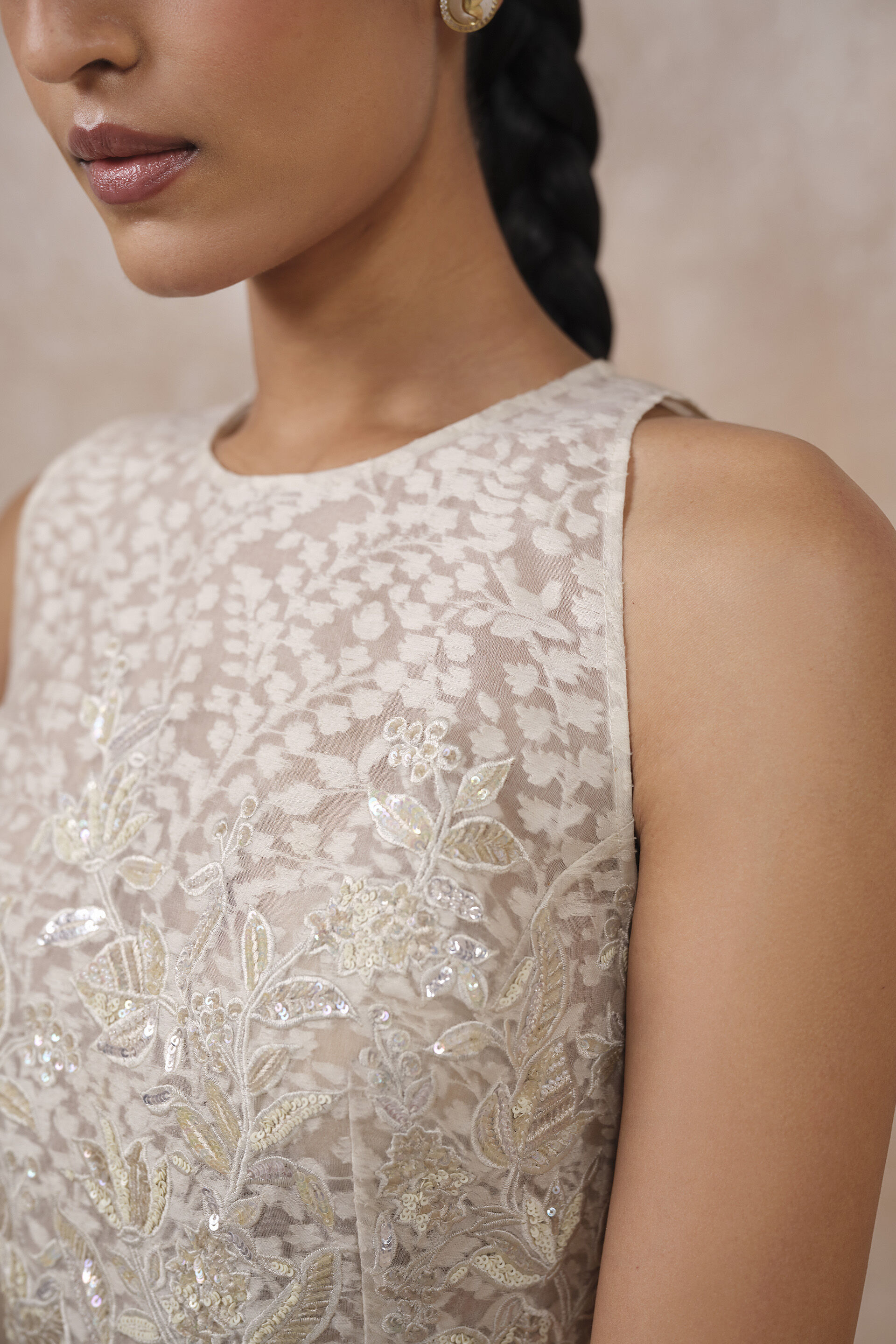 Lume Embroidered Skirt Set - Ivory, Ivory, image 7