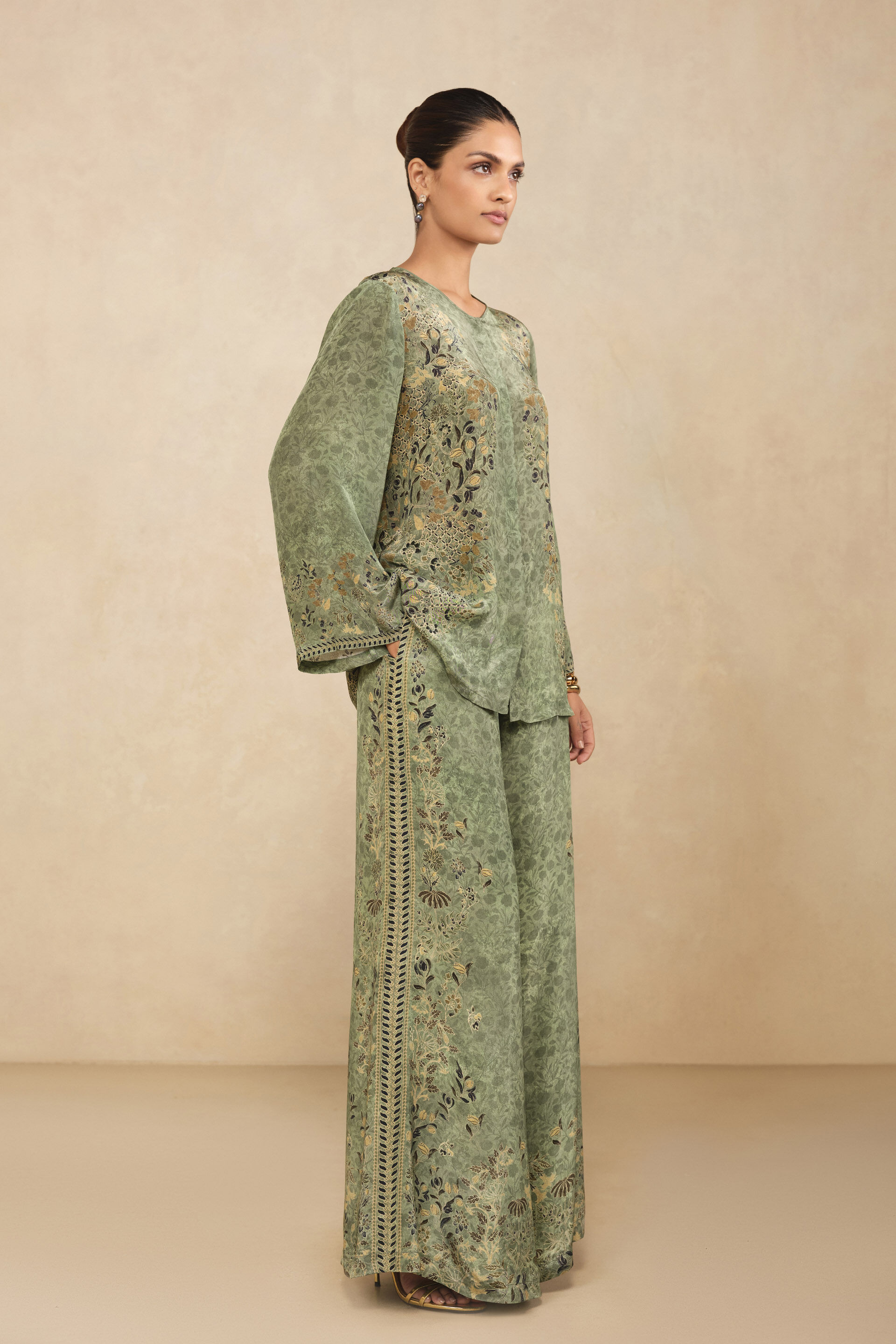 Manar Palazzo Set - Sage, Sage, image 3