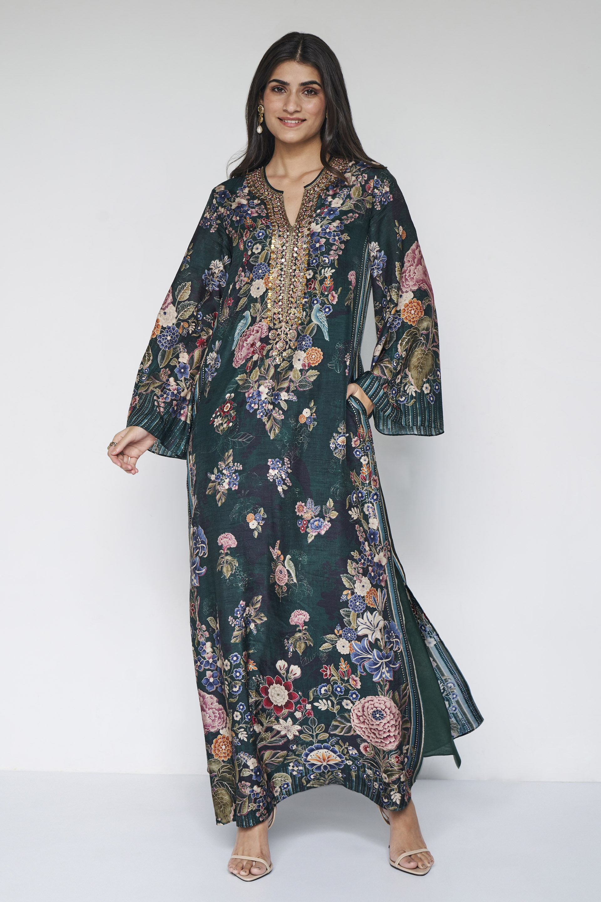 Gazala Kaftan - Green
