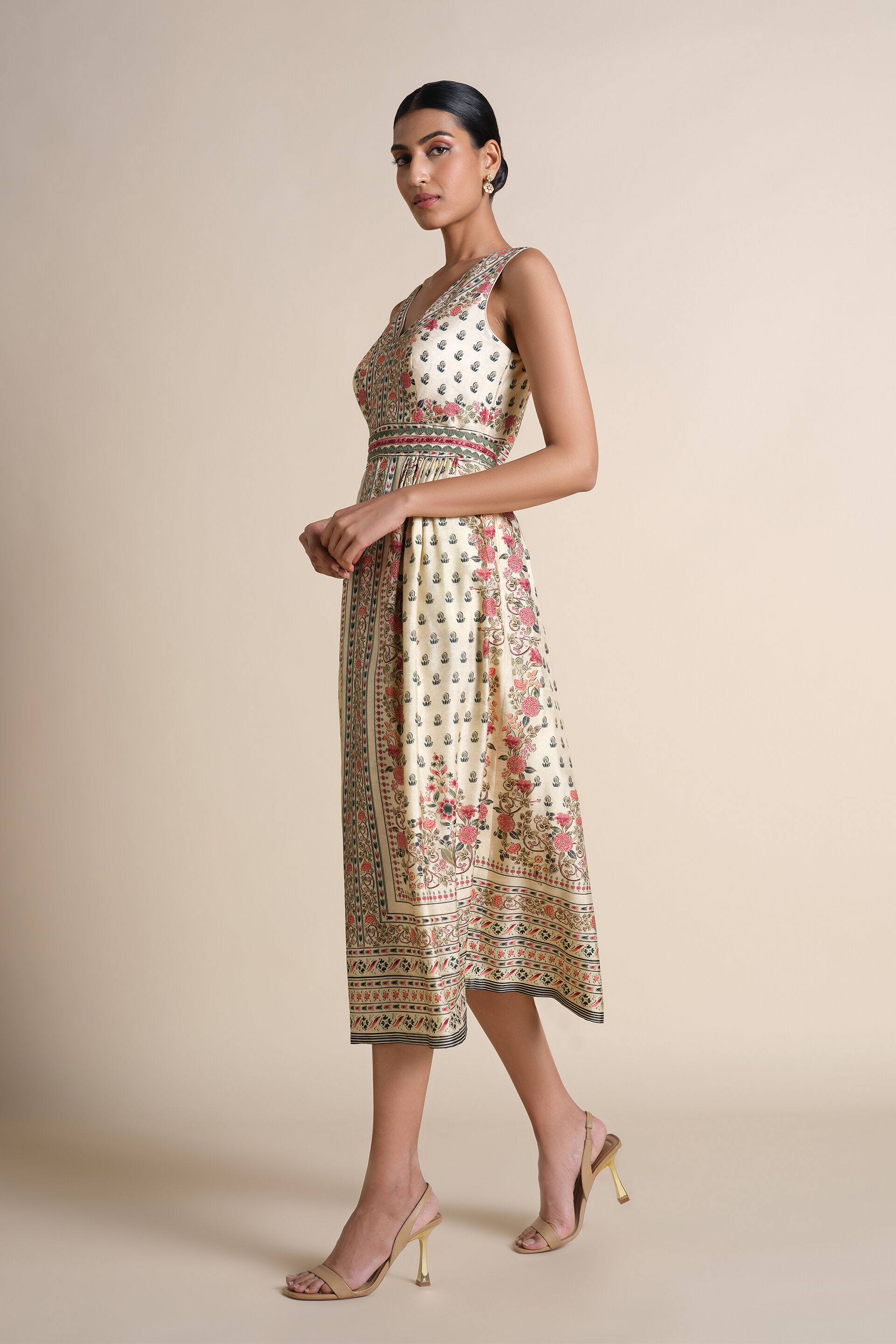 Celandine Silk Dress - Natural, Natural, image 2