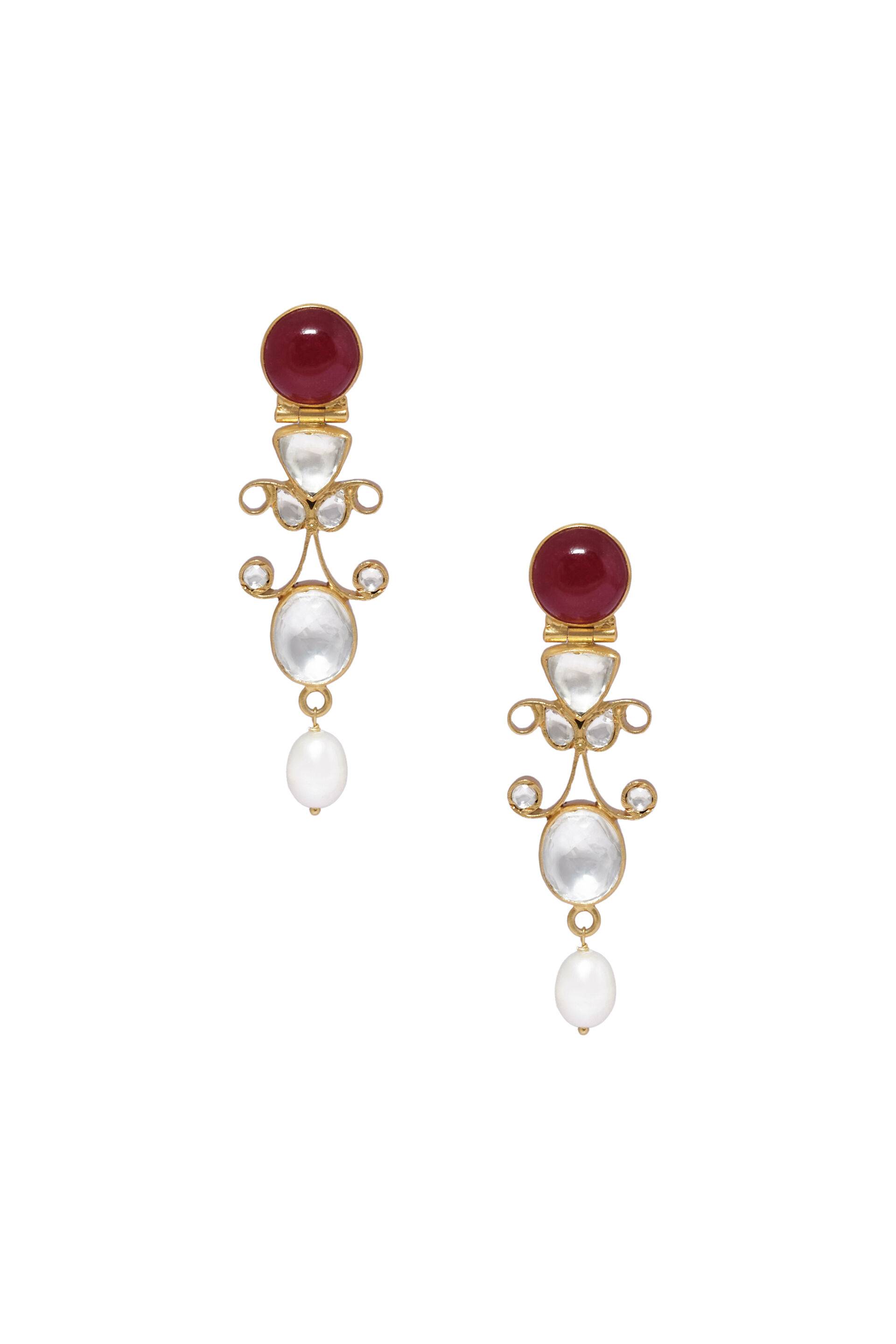 Elnaz Red Earrings, , image 1