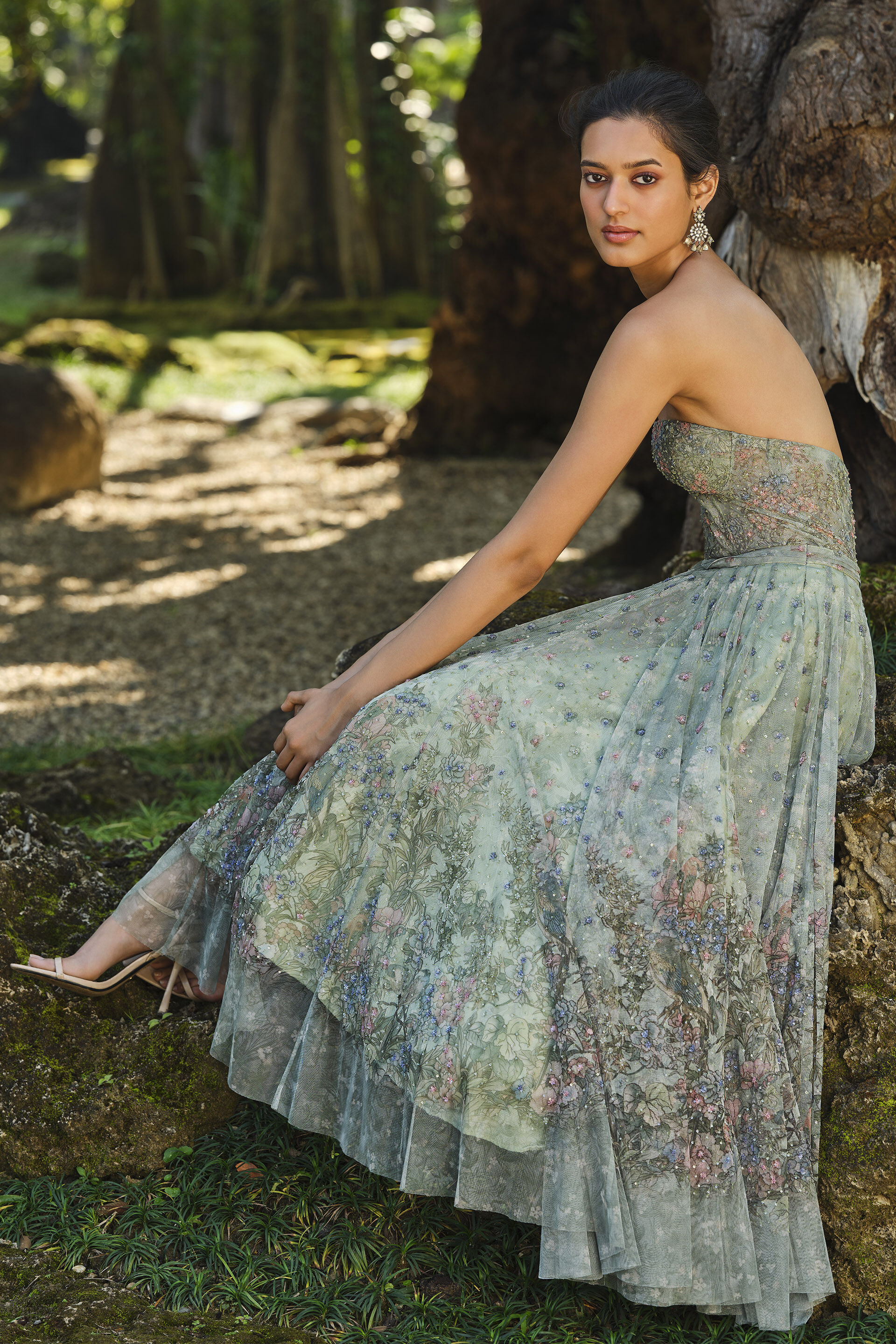 Aylsa Embroidered Dress - Sage, Sage, image 3