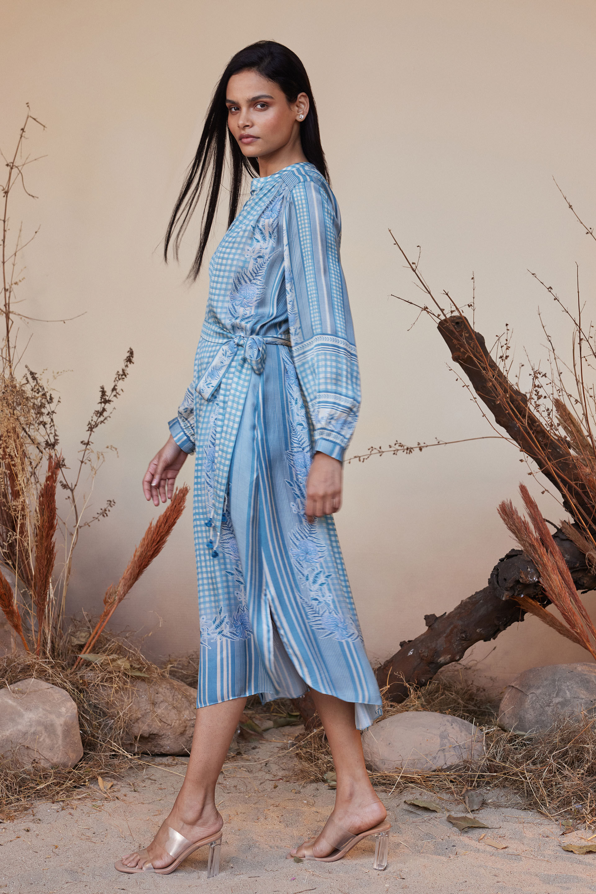 Tie up shirt dress 2025