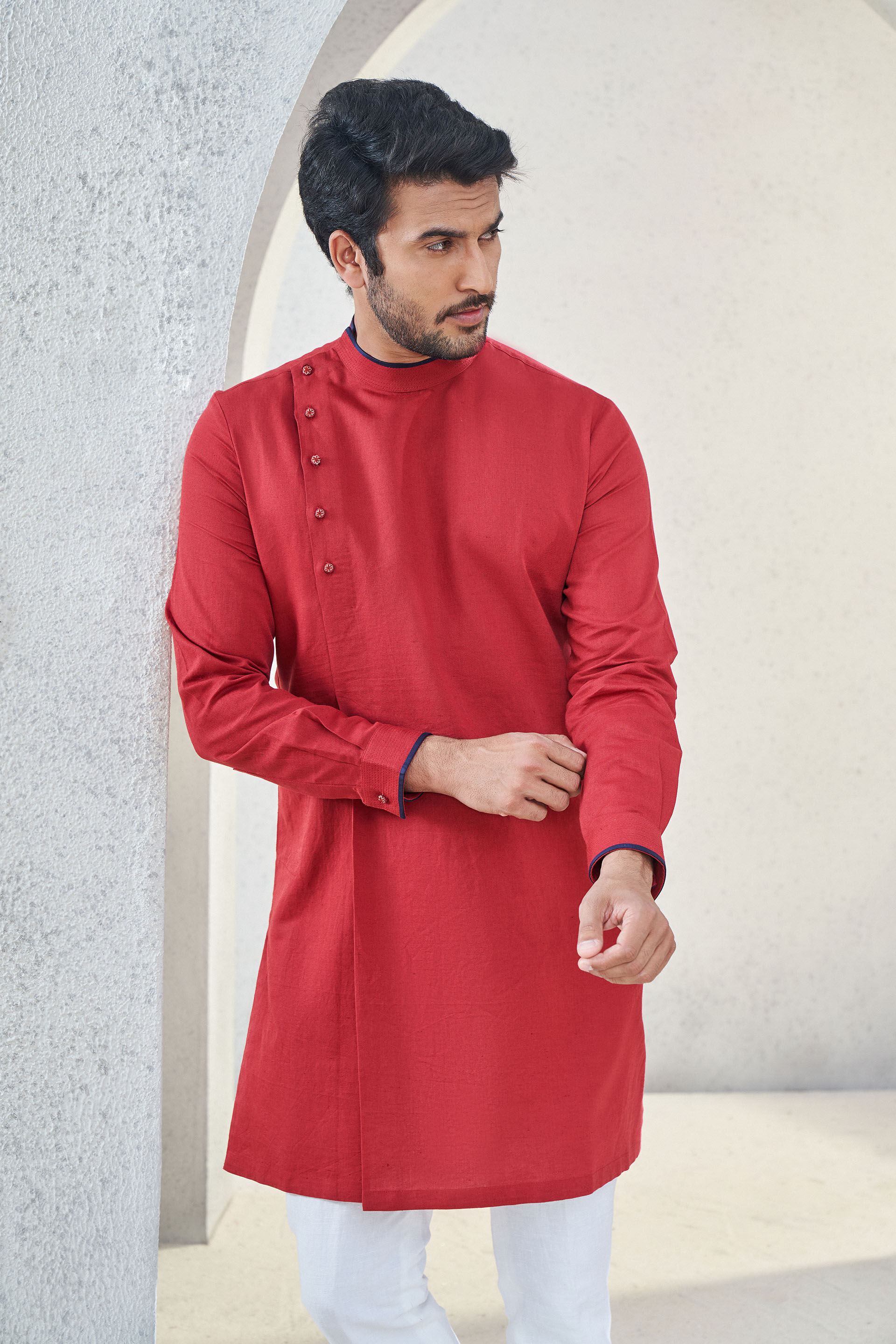 Nayel Kurta - Maroon, Maroon, image 4