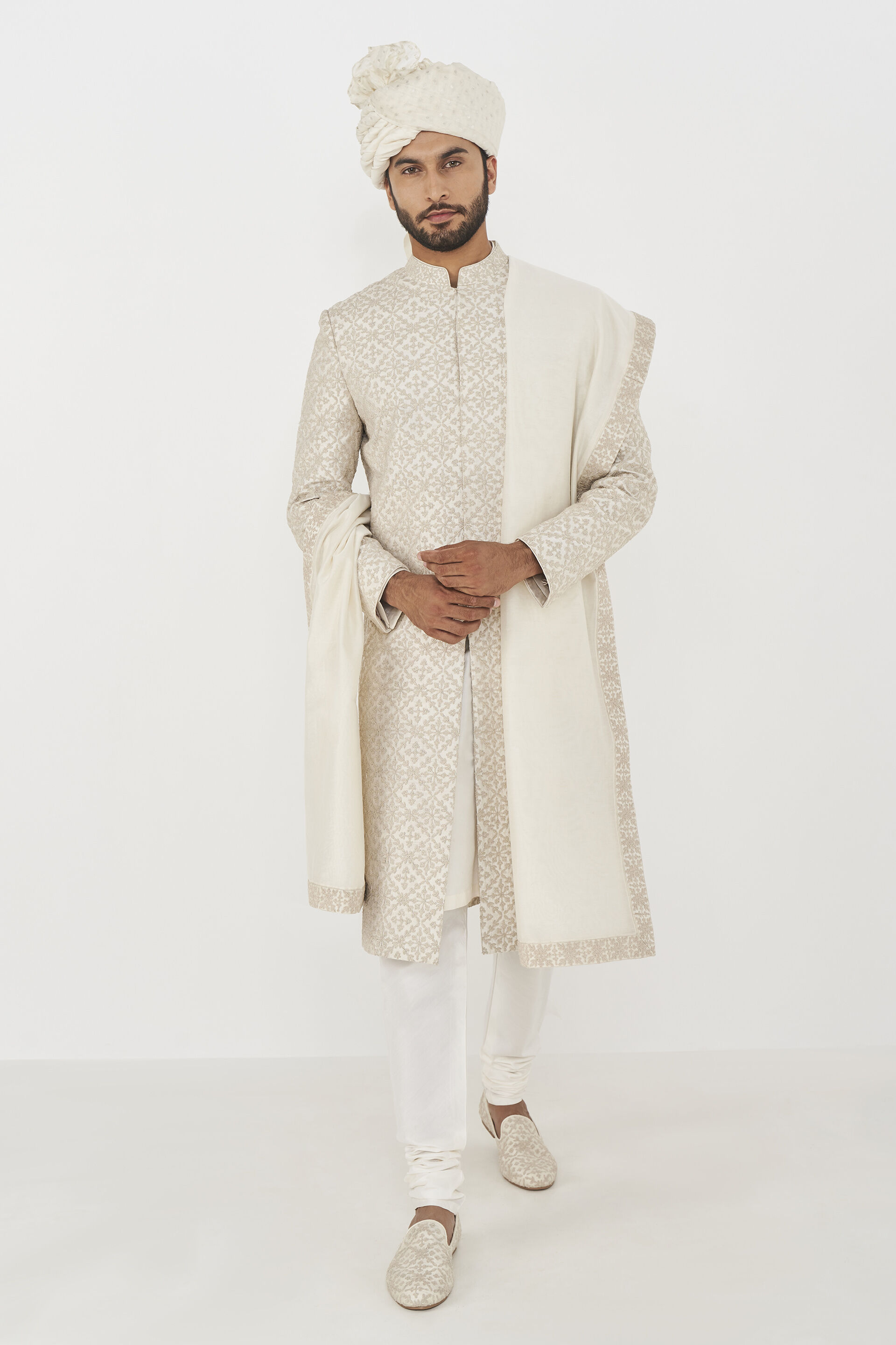 Rishi Sherwani- Cream, , image 5