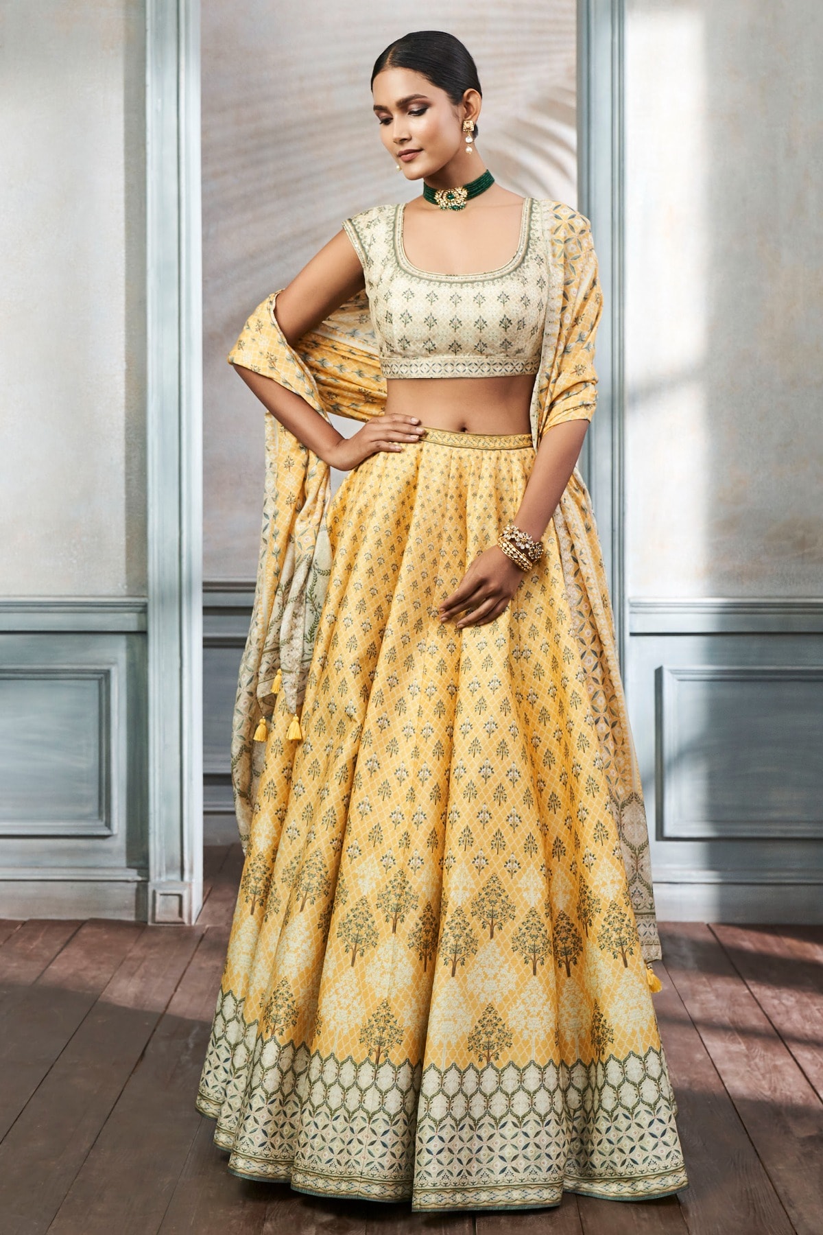 Anita dongre online yellow lehenga