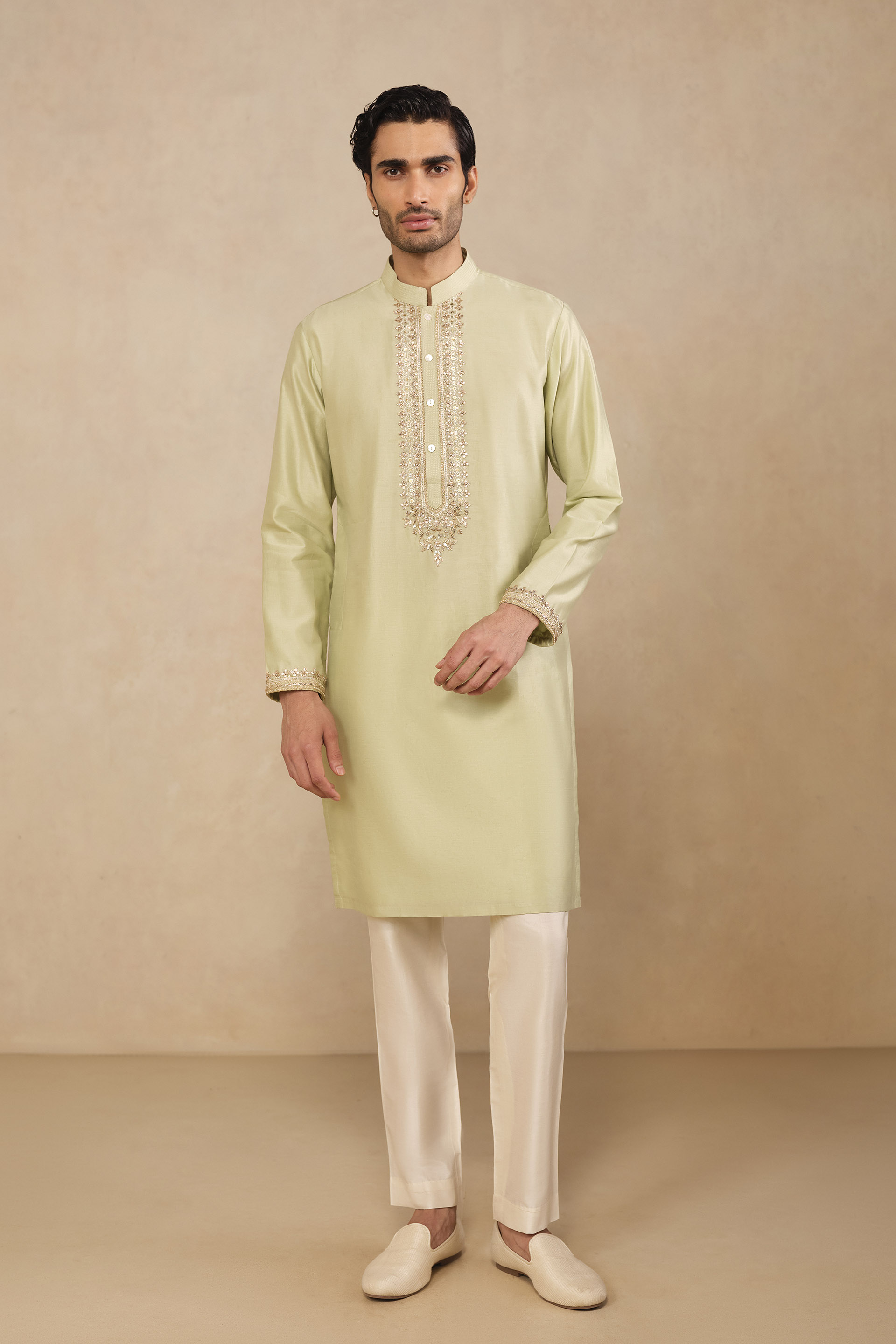 Saaket Gota Patti Kurta - Sage, Sage, image 1