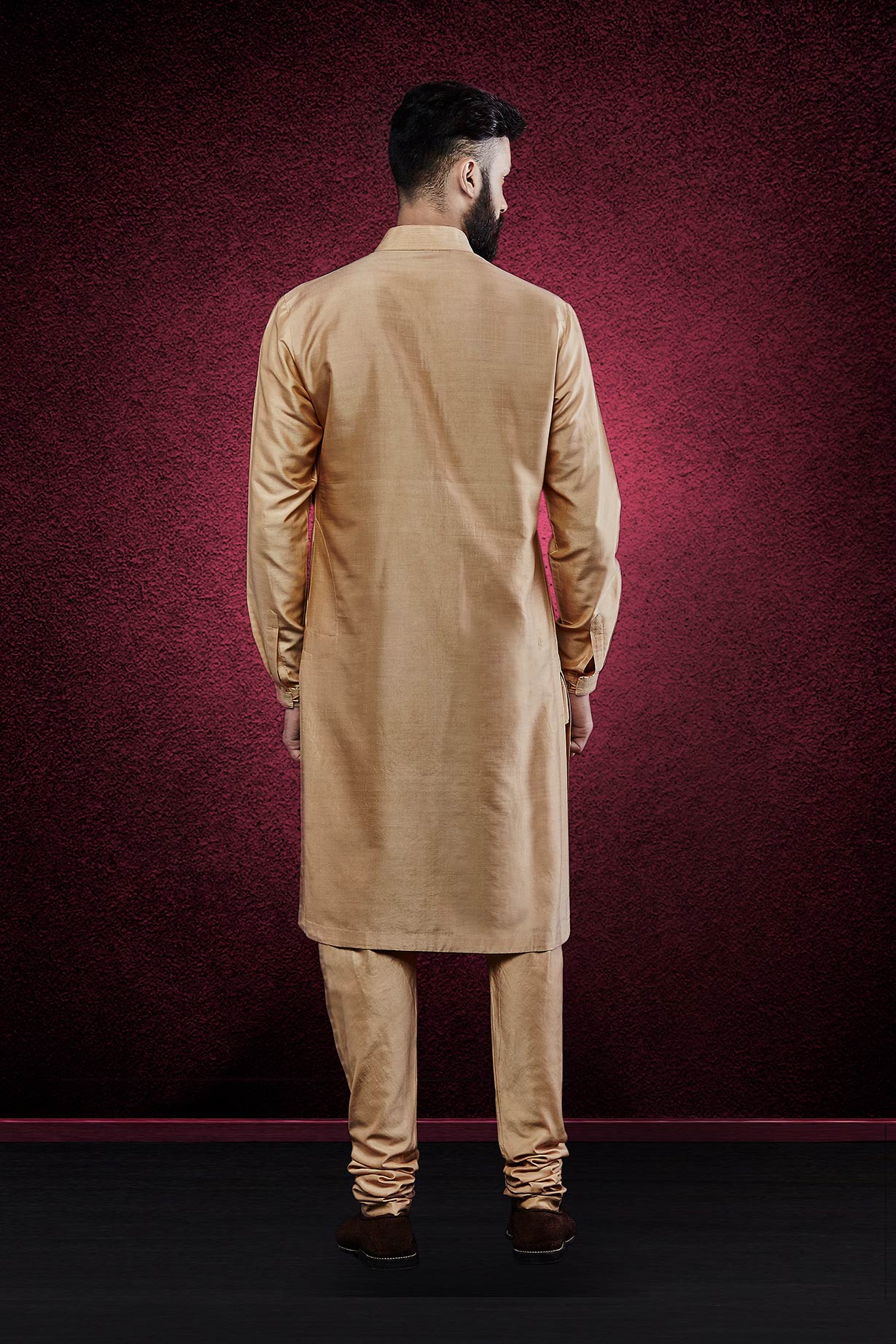 Premvat Kurta- Gold, Gold, image 2
