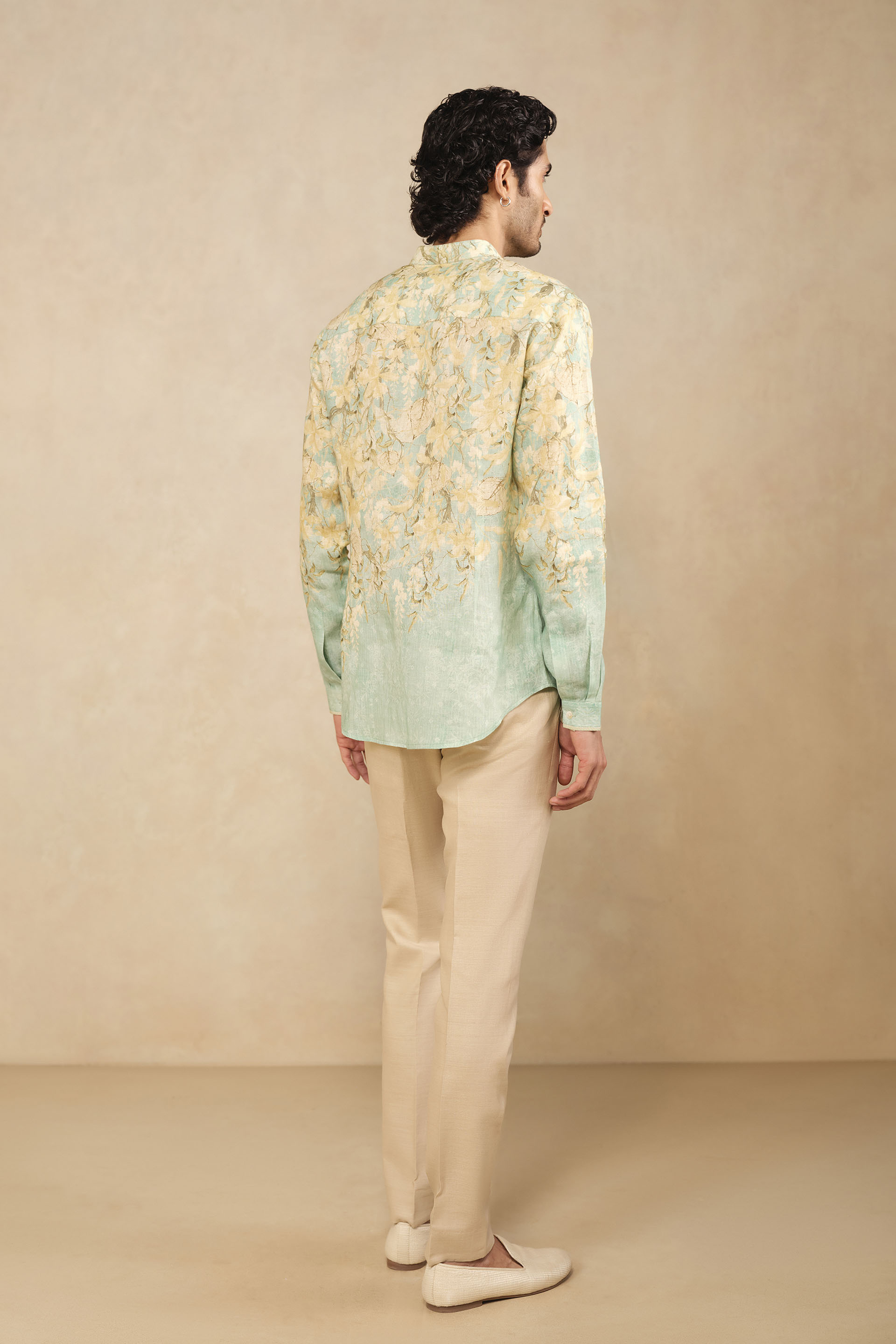 Aftan Linen Shirt - Aqua, Aqua, image 2