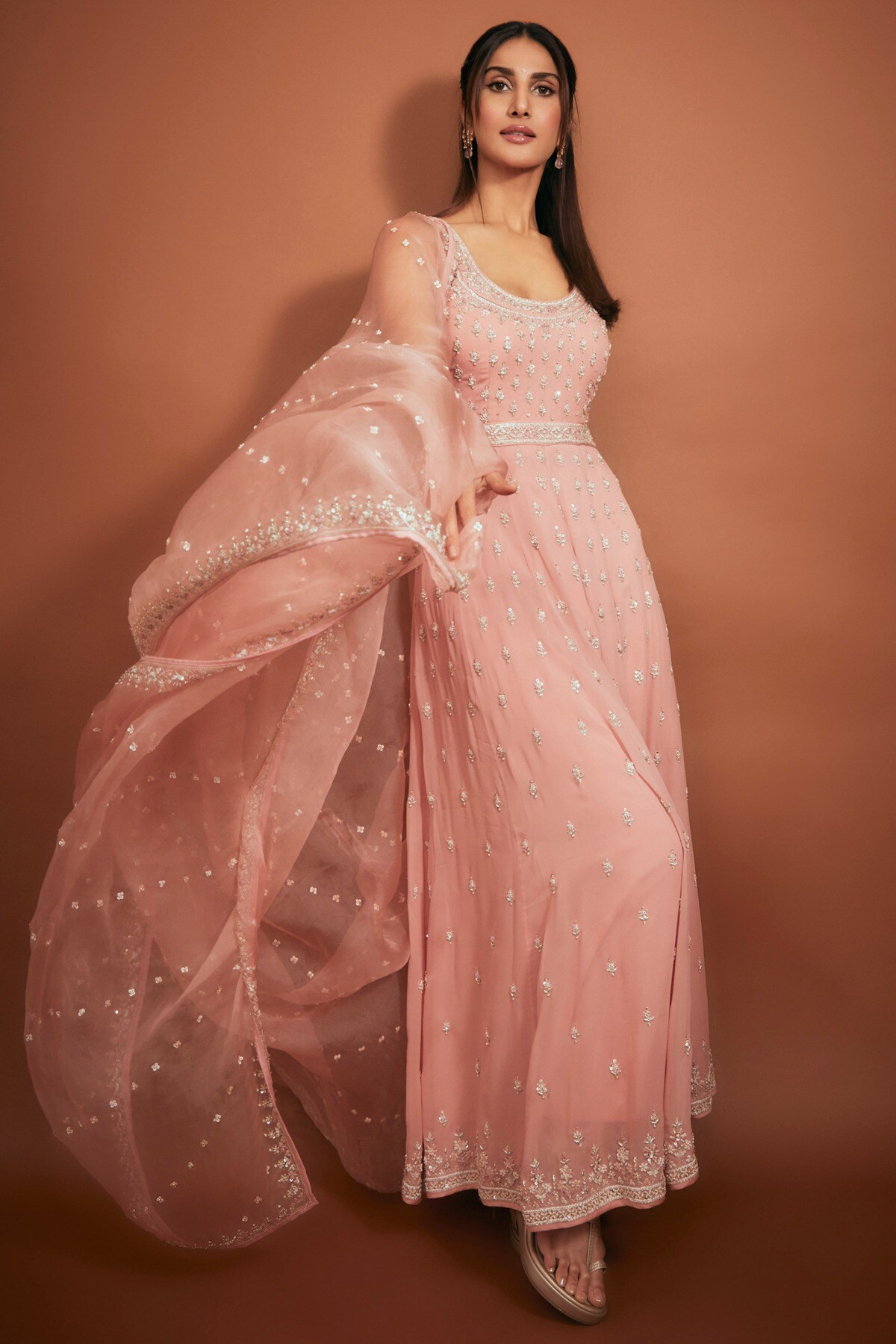 1 - Faloni Anarkali Set &ndash; Blush, image 1