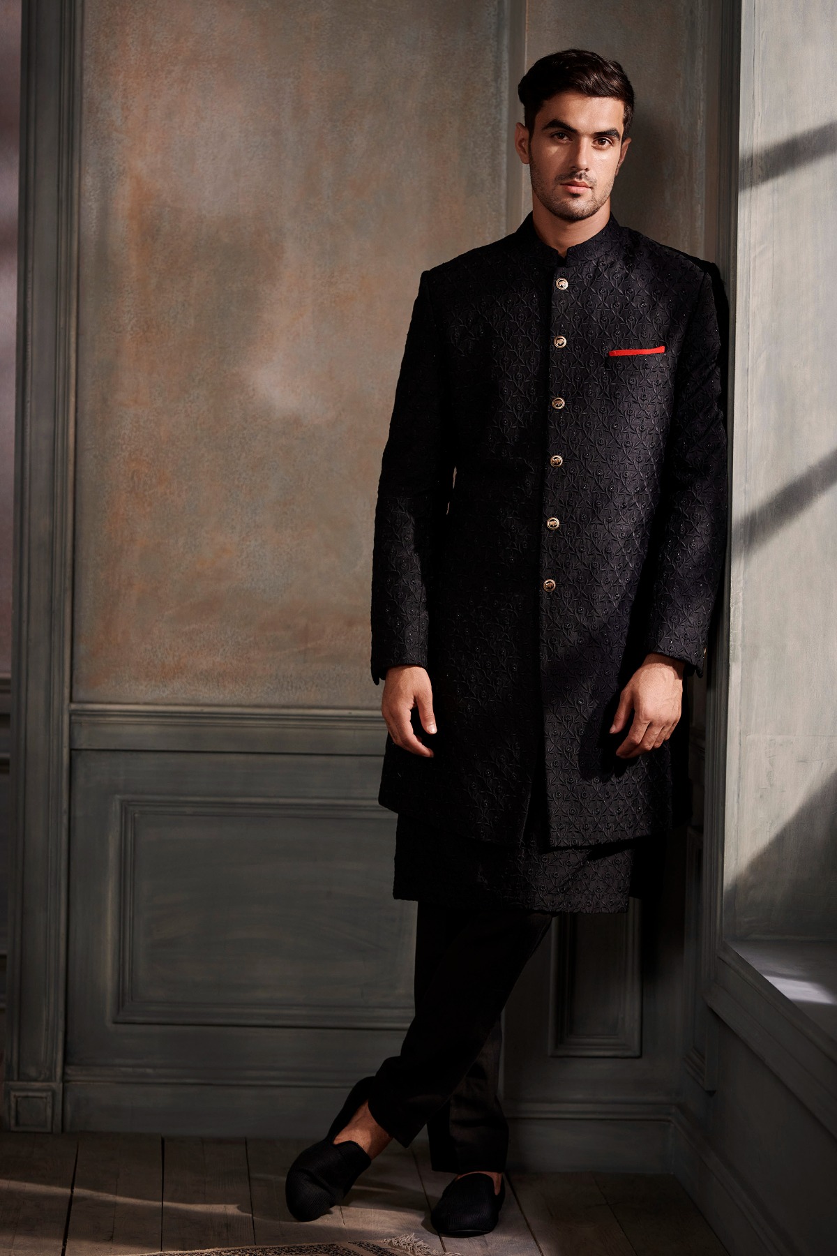 Black clearance wedding sherwani