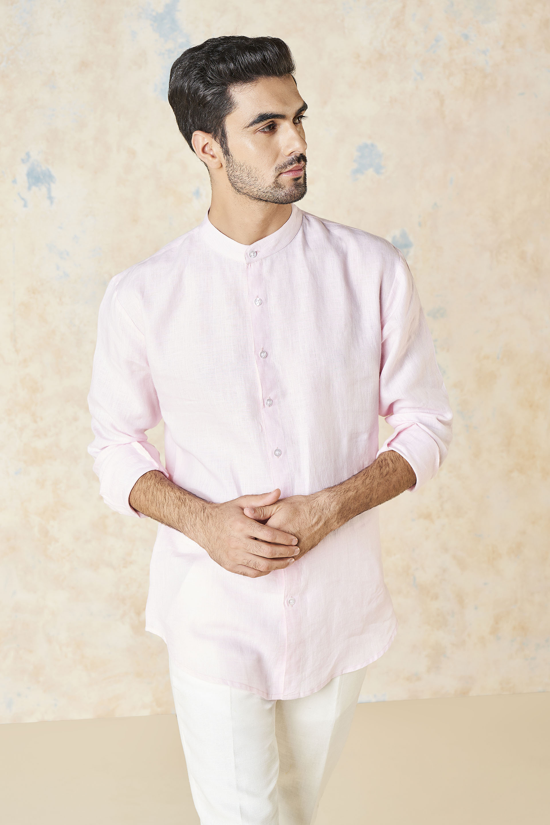 Anant Linen Shirt - Pink, Pink, image 4