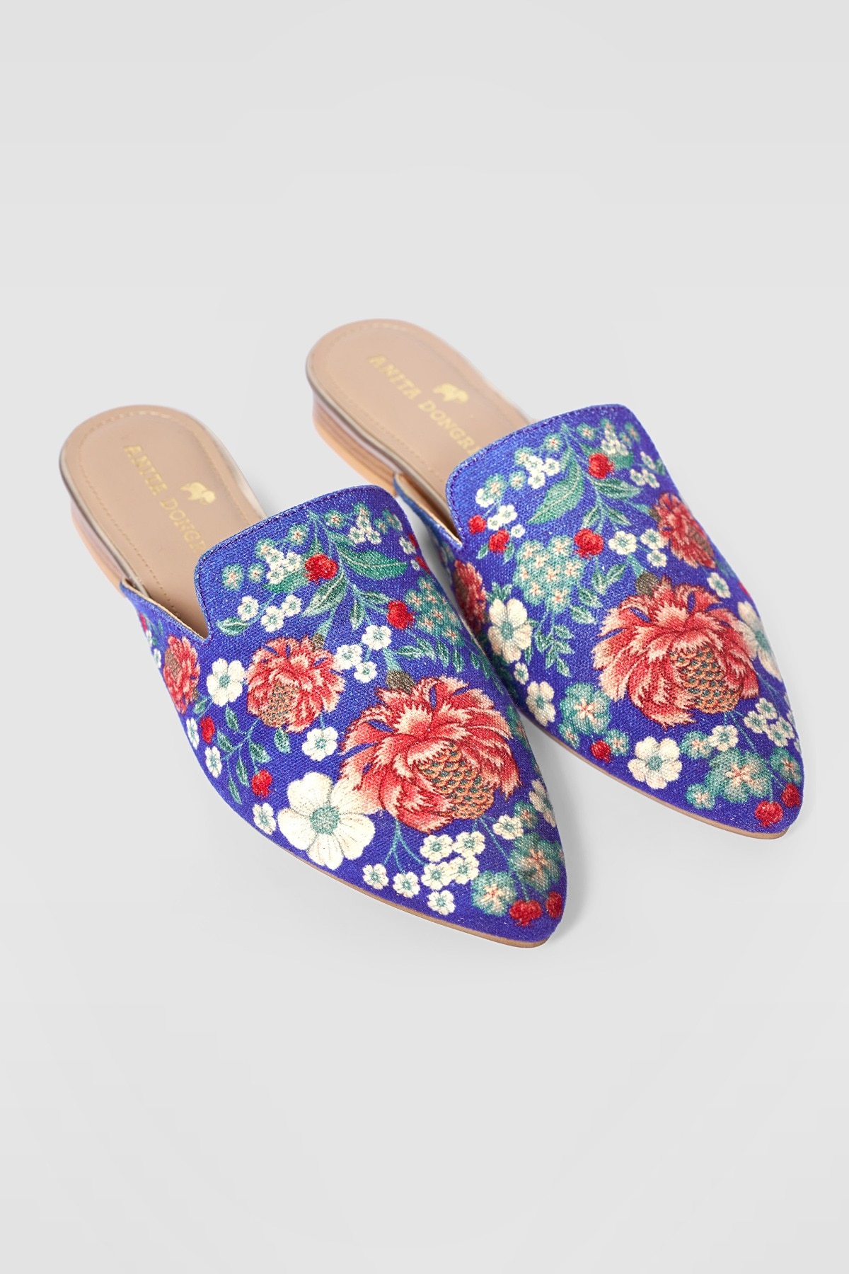 Buy Desert Bloom Mules Blue Shoes for Women Online from Anita Dongre