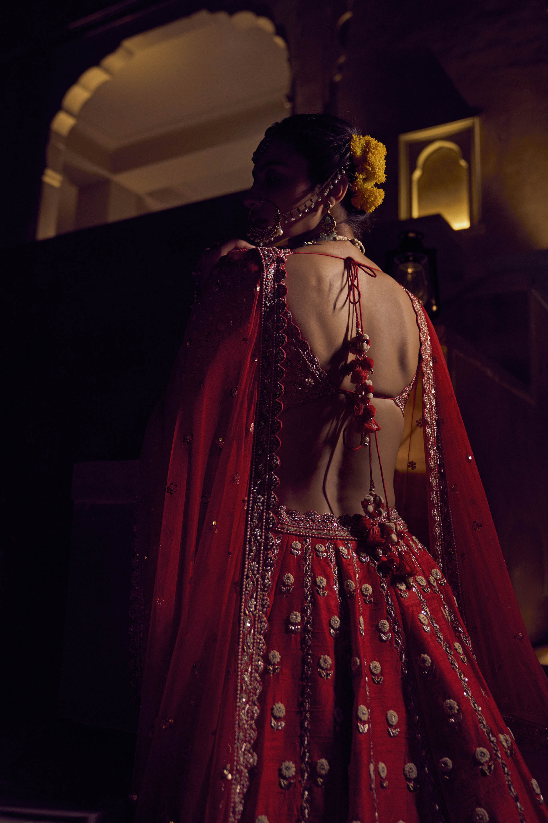 Gul Bano Lehenga - Red, , image 3