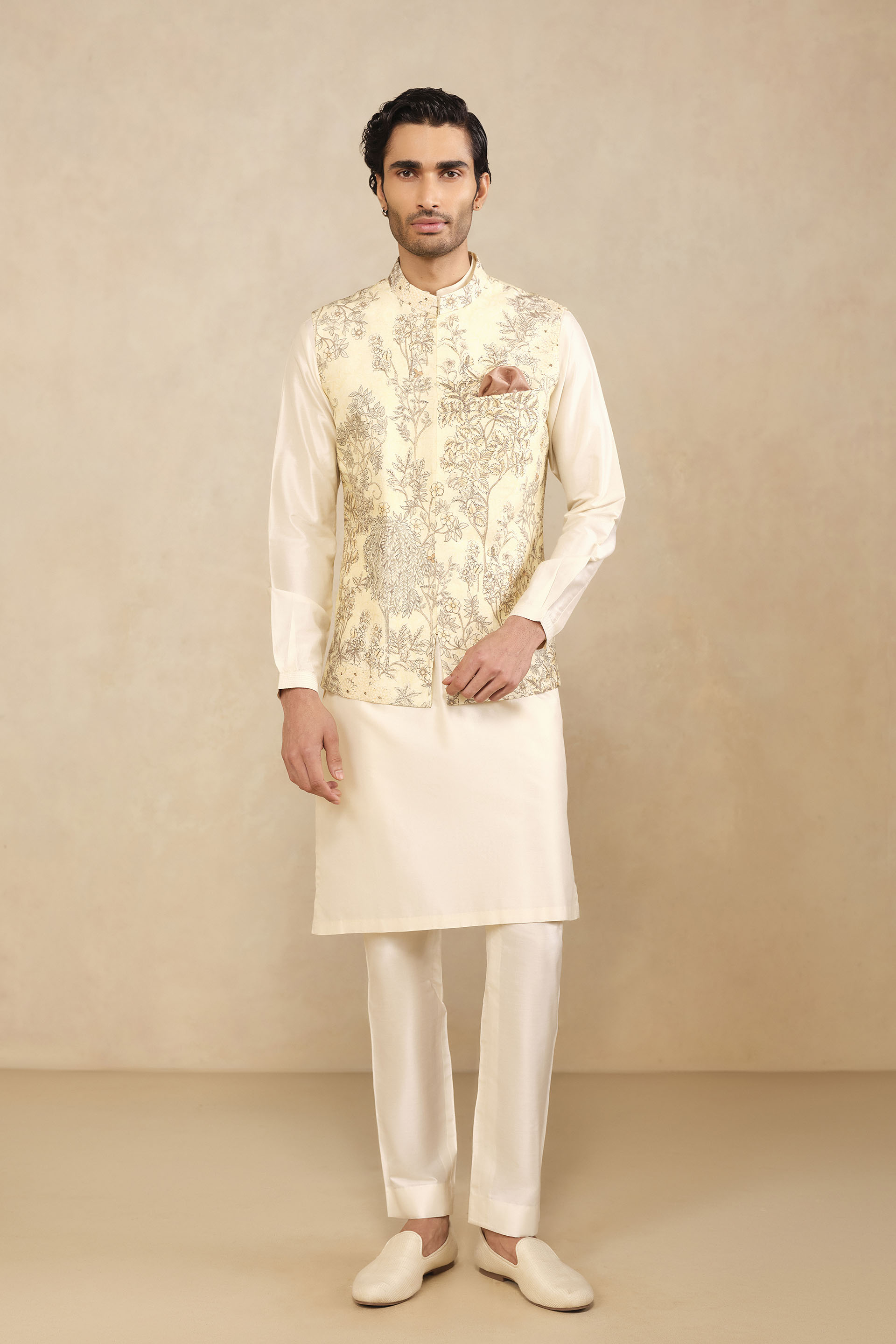 Arnav Nehru Jacket - Cream, Cream, image 1